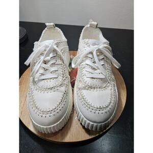 White Sneakers Nelson Platform COCONUTS Matisse Crochet Casual Shoes Sz W/9 VGUC